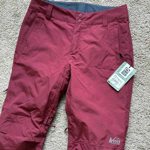NWT REI Co-Op Powderbound Insulated Snow Ski Pants Burgundy Red - Picture 4 of 10